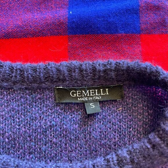 GEMELLI Made In Italy Chevron Mohair Sweater Size Small - Picture 8 of 11